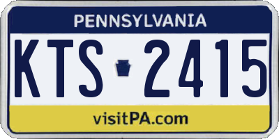 PA license plate KTS2415