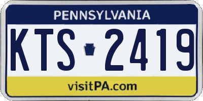 PA license plate KTS2419