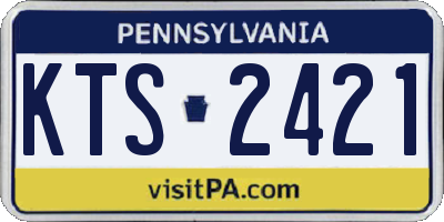 PA license plate KTS2421