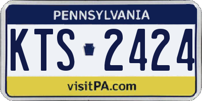 PA license plate KTS2424