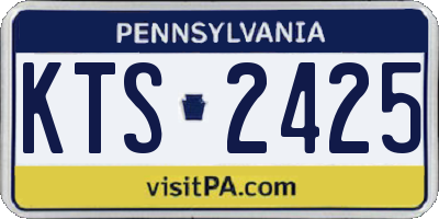 PA license plate KTS2425