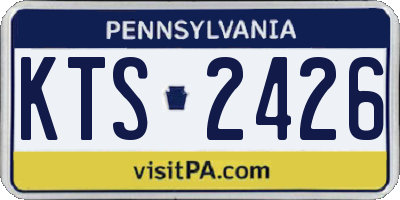 PA license plate KTS2426