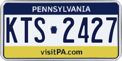 PA license plate KTS2427