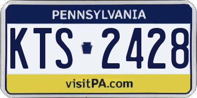 PA license plate KTS2428