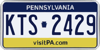 PA license plate KTS2429