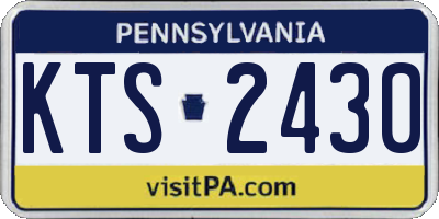 PA license plate KTS2430