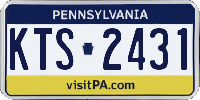 PA license plate KTS2431