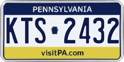 PA license plate KTS2432