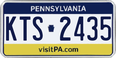 PA license plate KTS2435