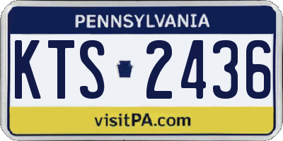 PA license plate KTS2436