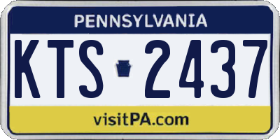 PA license plate KTS2437