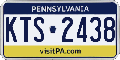 PA license plate KTS2438