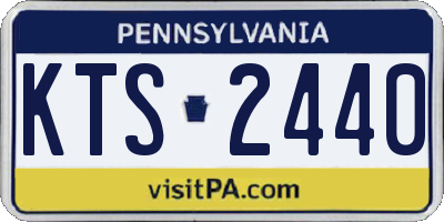 PA license plate KTS2440