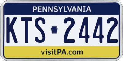 PA license plate KTS2442