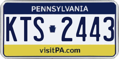 PA license plate KTS2443