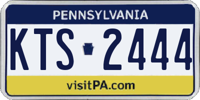 PA license plate KTS2444