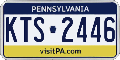PA license plate KTS2446