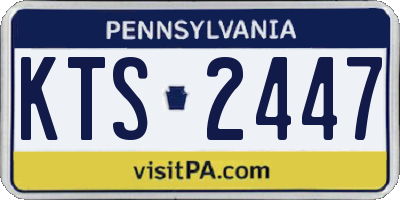 PA license plate KTS2447
