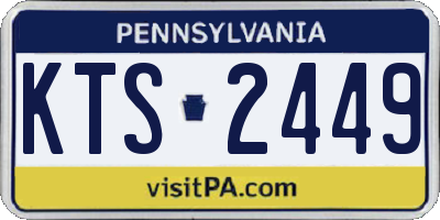 PA license plate KTS2449