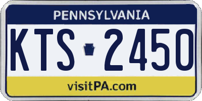 PA license plate KTS2450