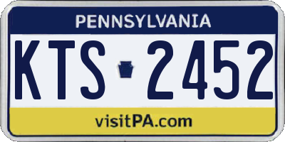 PA license plate KTS2452