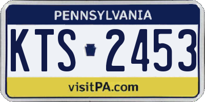 PA license plate KTS2453