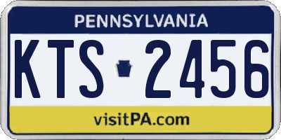 PA license plate KTS2456