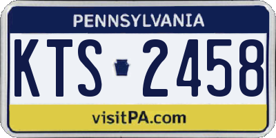 PA license plate KTS2458