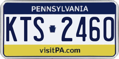 PA license plate KTS2460