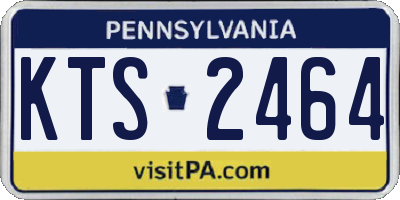 PA license plate KTS2464