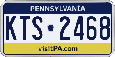 PA license plate KTS2468