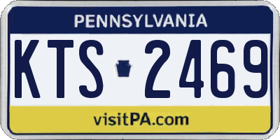 PA license plate KTS2469
