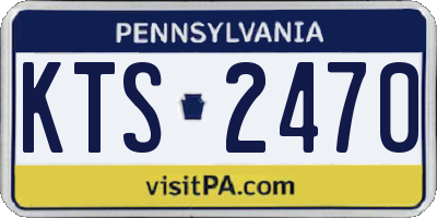 PA license plate KTS2470