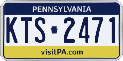 PA license plate KTS2471
