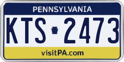 PA license plate KTS2473