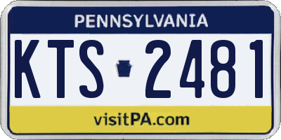 PA license plate KTS2481
