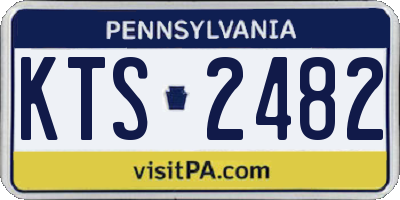 PA license plate KTS2482