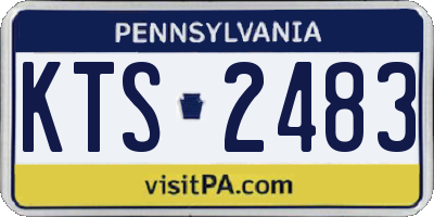 PA license plate KTS2483