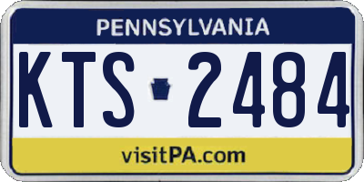 PA license plate KTS2484