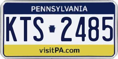 PA license plate KTS2485