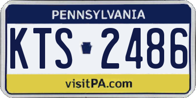 PA license plate KTS2486