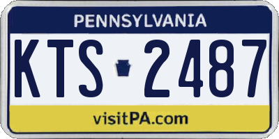 PA license plate KTS2487