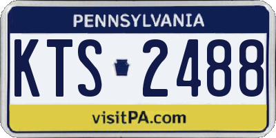 PA license plate KTS2488