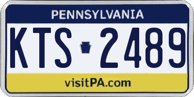 PA license plate KTS2489