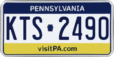 PA license plate KTS2490