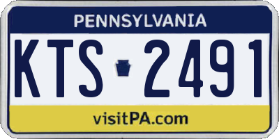 PA license plate KTS2491