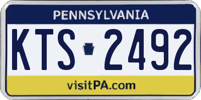 PA license plate KTS2492