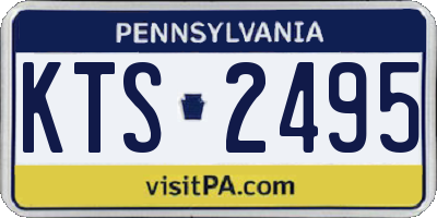 PA license plate KTS2495
