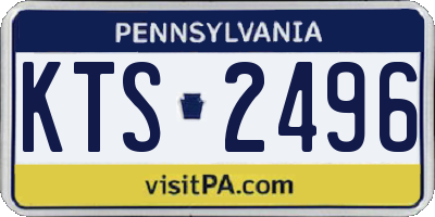 PA license plate KTS2496