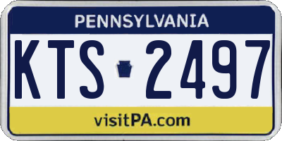 PA license plate KTS2497